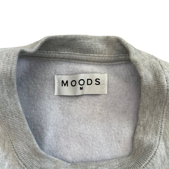 Moods bad. Womens Heavyweight Cotton Crewneck Sweatshirt Light Gray Size Medium - Picture 8 of 13